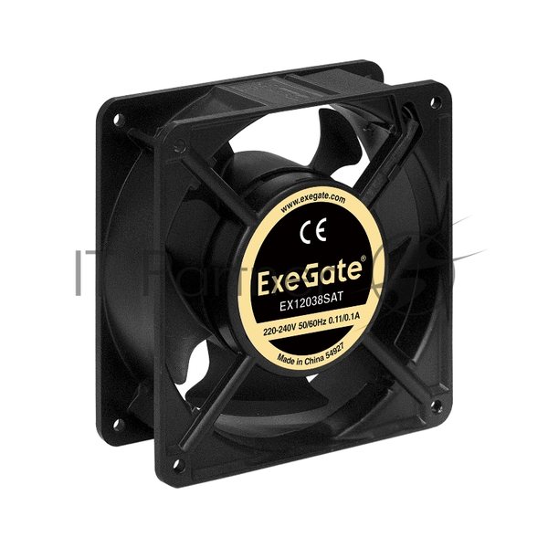 Вентилятор для корпуса ExeGate EX12038SAT черный, 120 мм, 2600 об/мин, 41 дБ
