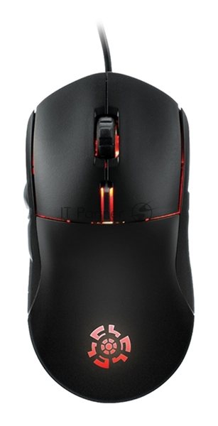 Мышь проводная Qumo UFO M77 черный, 2400 dpi, USB, кнопки - 6