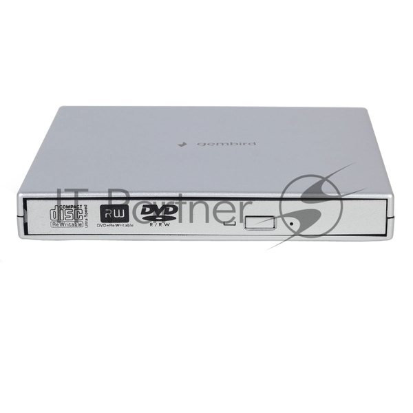Оптический привод внешний с интерфейсом USB 2.0 Gembird DVD-USB-02-SV пластик, серебро