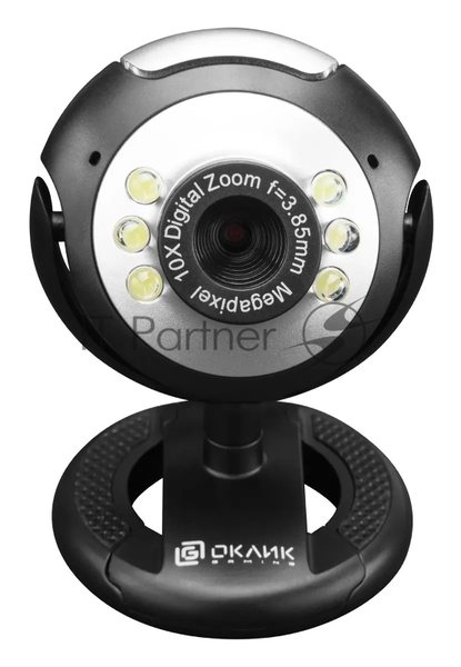 Веб-камера OKLICK OK-C8825 640x480, 30 кадр/с, USB Type-A, микрофон, черный/белый