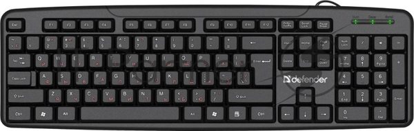 Клавиатура проводная Defender Astra HB-588, USB, черный