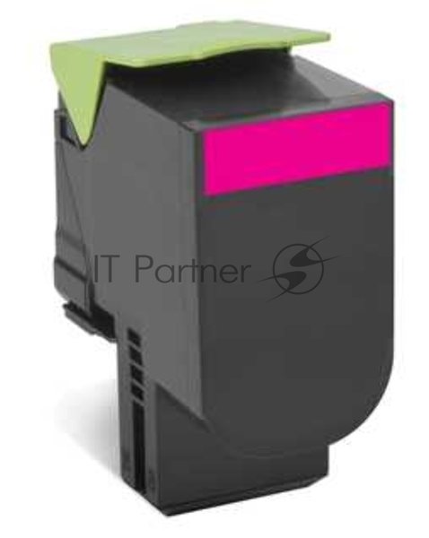 Картридж Lexmark с тонером, пурпурный, 1000 стр. для CX310/410/510, Return