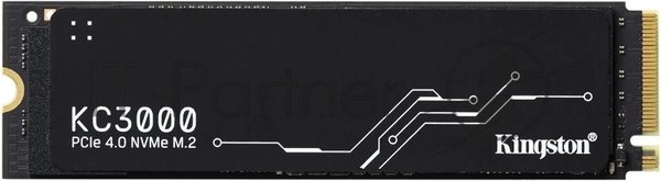 Накопитель SSD Kingston KC3000, 4Tb, PCIe 4.0 x4, M.2 2280, NVMe, R/W 7000/7000, с радиатором