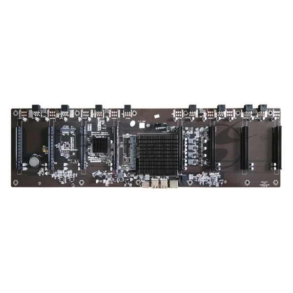 Материнская плата с процессором AFOX AFHM65-ETH8EX, Intel Celeron 847, Intel HM65, 1xDDR3L, 1xSATA, 1xmini-SATA, 8xPCIe 2.0 x16, 1xHDMI, 1x 100Mb LAN, 4xUSB 2.0, проприетарный