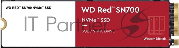 Накопитель SSD WD Red SN700 WDS500G1R0C, 500Gb, PCIe 3.0 x4, M.2 2280, NVMe, R/W 3430/2600