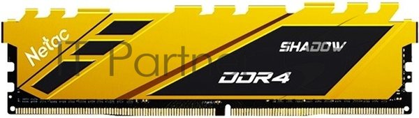 Оперативная память NETAC Shadow, DDR4, 8GB (1x8GB), 3200MHz, CL16, DIMM, с радиаторами, желтый