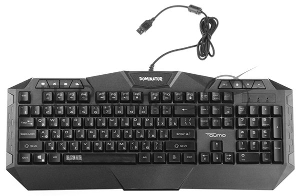Комплект клавиатура+мышь Qumo Dominator K66/M83 проводной, USB, 3200 DPI, чёрный