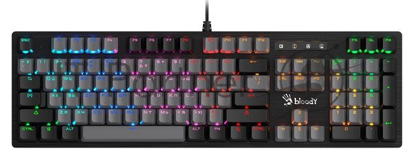 Клавиатура проводная A4Tech Bloody B828N USB черный/серый