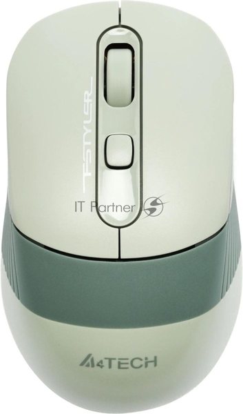 Мышь беспроводная A4Tech Fstyler FB10C зеленый, 2000 dpi, радиоканал, Bluetooth, USB, кнопки - 4