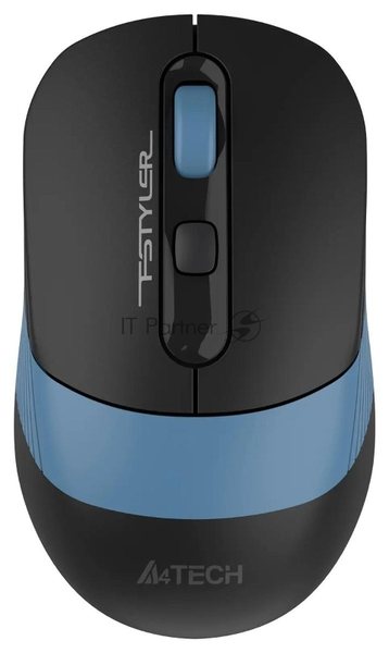 Мышь беспроводная A4Tech Fstyler FB10C черный/синий, 2000 dpi, радиоканал, Bluetooth, USB, кнопки - 4