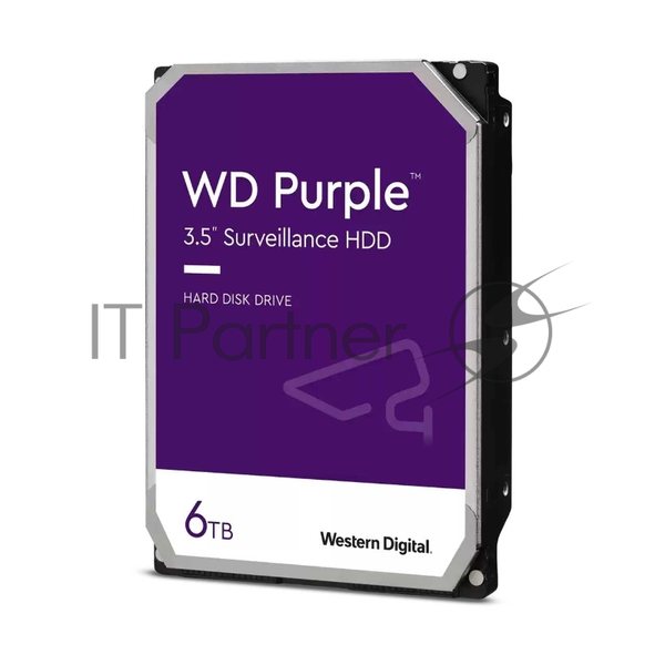 Жесткий диск Western Digital Original SATA-III 6Tb WD63PURZ Video Streaming Purple (5640rpm) 256Mb 3.5"