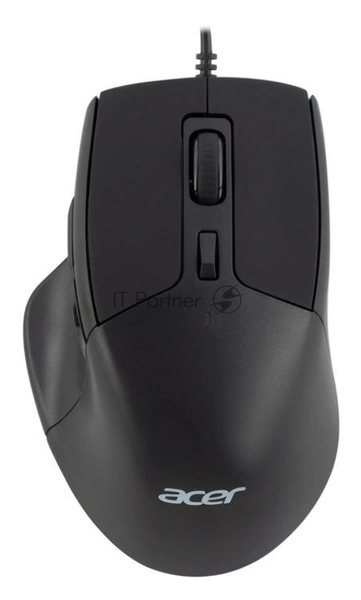 Мышь проводная Acer OMW130 черный, 3600 dpi, USB, кнопки - 6