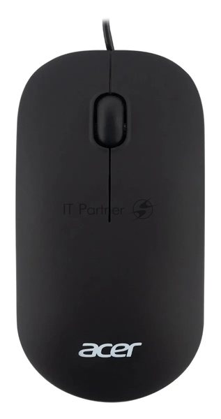 Мышь проводная Acer OMW122 черный, 1200 dpi, USB, кнопки - 3