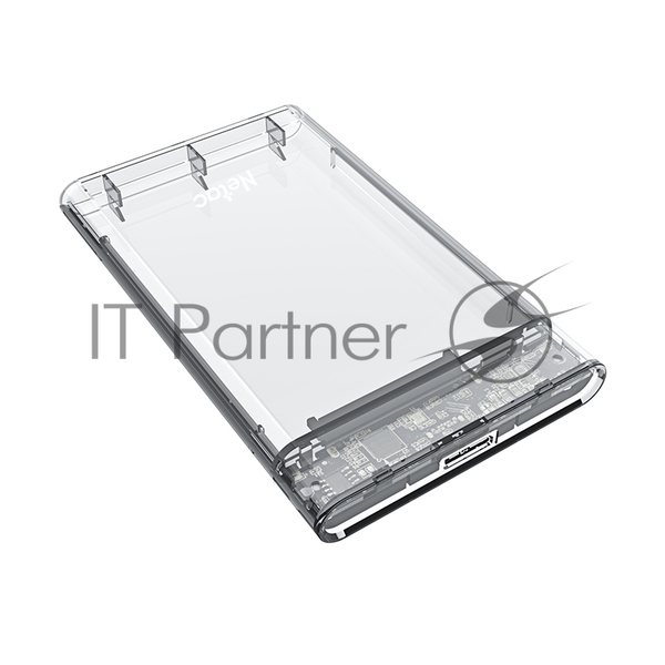 Внешний бокс 2.5 SATA Netac WH11 USB 3.0 NT07WH11-30CC слайд прозрачный корпус