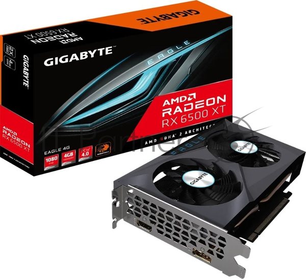 Видеокарта Gigabyte PCI-E GV-R65XTEAGLE-4GD AMD Radeon RX 6500XT 4096Mb 64 GDDR6 2900/12000 HDMIx1 DPx1 HDCP Ret