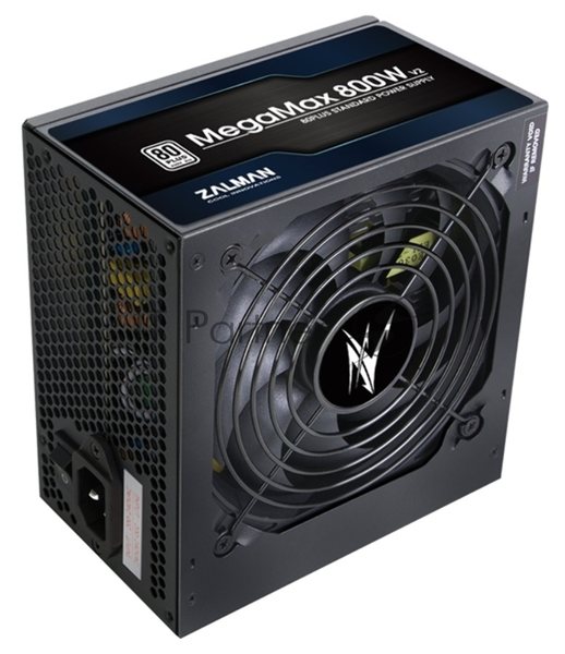 Блок питания Zalman MegaMax 800W (ZM800-TXII), 800Вт, 80 PLUS, 120мм, черный
