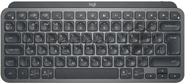 Клавиатура беспроводная Logitech MX Keys Mini (920-010501), USB, Bluetooth/Радиоканал, темно-серый/черный