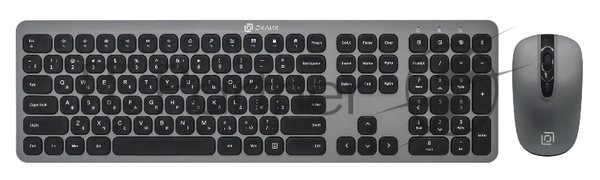 Комплект клавиатура+мышь Oklick 300M беспроводной, USB, 1600 DPI, серый/чёрный