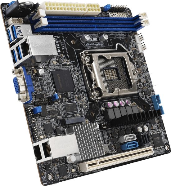 Материнская плата серверная ASUS P12R-I, LGA 1200, Intel C252, 2xDDR4, 6xSATA, 1xM.2, 1xPCI-E 4.0 x16, 2x1Gb LAN, 4xUSB-A 3.2 Gen 1, 1xVGA, COM-порт, Mini-ITX