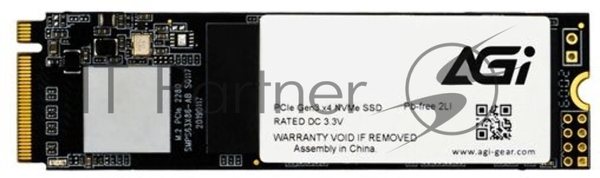 Накопитель SSD AGI AI198, 256Gb, PCIe 3.0 x4, M.2 2280, NVMe, R/W 1936/1217
