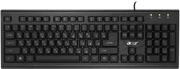 Клавиатура проводная Acer OKW120, USB, черный
