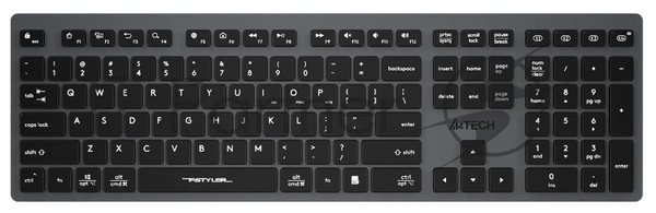Клавиатура беспроводная A4Tech Fstyler FBX50C, USB, Bluetooth/Радиоканал, серый