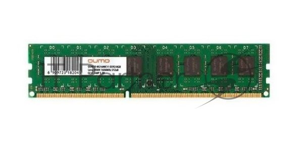 Оперативная память Qumo, DDR3L, 2GB (1x2GB), 1600MHz, CL11, DIMM