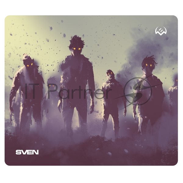 Игровой коврик для мыши (230 х 200 х 2 мм, ткань, резина) SVEN MP-G02S Zombie