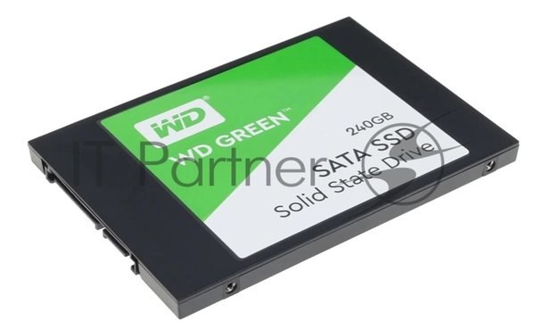 Накопитель SSD WD Green WDS240G3G0A, 240Gb, SATA III, 2.5", R/W 545/465