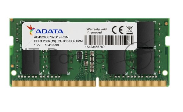 Оперативная память ADATA, DDR4, 8GB (1x8GB), 2666MHz, CL19, SO-DIMM