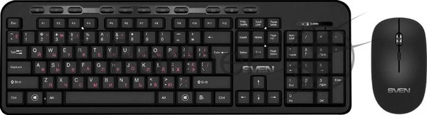 Комплект клавиатура + мышь SVEN KB-C3200W беспроводные клавиатура и мышь, черные