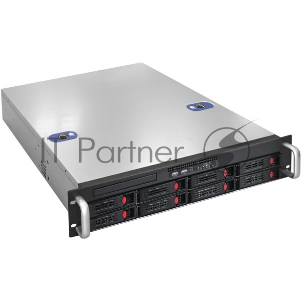 Серверный корпус ExeGate Pro EX293178RUS 2U550-HS08 RM 19", высота 2U, глубина 550, БП 1U-900ADS, 8xHotSwap, USB