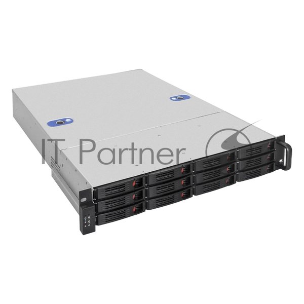 Серверный корпус ExeGate Pro EX292490RUS 2U660-HS12 (RM 19", высота 2U, глубина 660, без БП, 12xHotSwap, USB)
