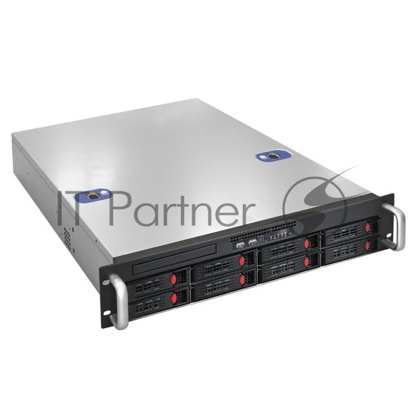 Серверная платформа ExeGate EX292412RUS Pro 2U550-HS08 RM 19", высота 2U, глубина 550, Redundant БП 2x550W, 8xHotSwap, USB