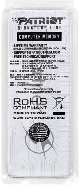Оперативная память Patriot, DDR5, 32GB (1x32 GB), 4800 MHz, CL40 SO-DIMM