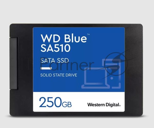 Накопитель SSD WD Blue SA510 WDS250G3B0A, 250Gb, SATA III, 2.5", R/W 555/440