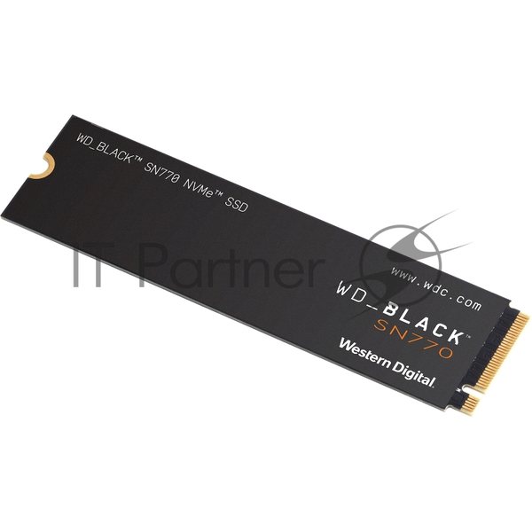 Накопитель SSD WD Black SN770 NVMe, 1.0Tb, M.2(22x80мм), NVMe, PCIe 4.0 x4, 3D TLC, R/W 5150/4900Mb/s, IOPs 740 000/800 000, TbW 600, DWPD 0.3 (12 мес.)