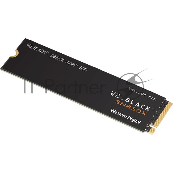 Накопитель SSD WD 2Tb Black SN850X, M.2(22x80мм), NVMe, PCIe 4.0 x4, 3D TLC, R/W 7300/6600Mb/s, IOPs 1 200 000/1 100 000, TbW 1200, DWPD 0.3 (12 мес.)