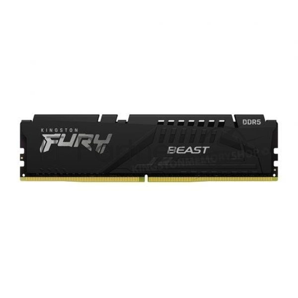 Оперативная память Kingston Fury Beast, DDR5, 8Gb (1x8GB), 5200MHz, CL40, DIMM, с радиатором, черный