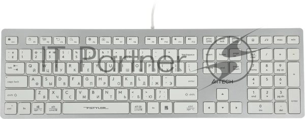Клавиатура проводная A4Tech Fstyler FX50, USB, белый