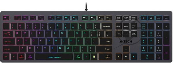Клавиатура A4Tech Fstyler FX60H проводная, USB Type-A, серый