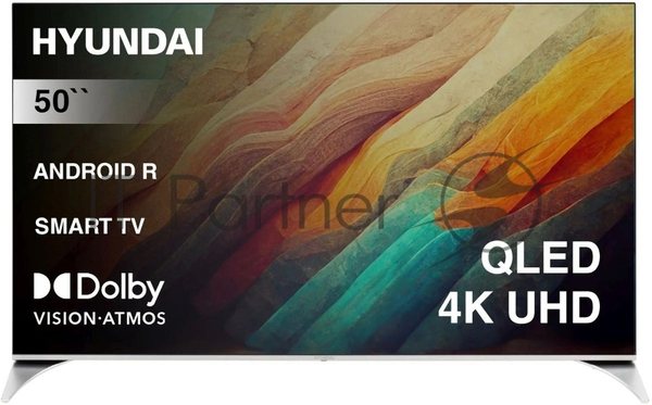 Телевизор Hyundai 50" H-LED50QBU7500 черный Qled UHD 60Hz Smart TV