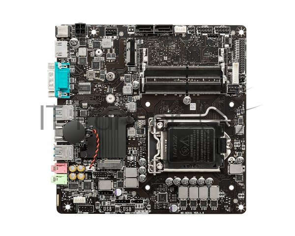 Материнская плата MSI H510TI-S09, LGA 1200, Intel H510, 2xSO-DIMM DDR4, 2xSATA, 1xM.2, 1xHDMI, 1x1Gb LAN, 4xUSB-A 3.2 Gen 1, 2x3.5мм, 5.1, Mini-ITX