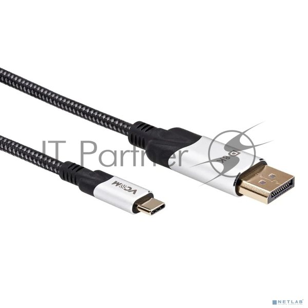 Кабель-адаптер VCOM USB 3.1 Type-Cm --> DP(m) 8K@60Hz, 1,5 м, Alumi Shell,