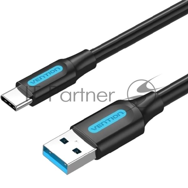 Переходник Vention USB 3.0 A Male to C Male Cable 1M черный PVC Type