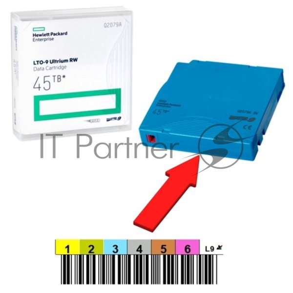 Ленточный накопитель HPE Ultrium LTO9 Data cartridge 45TB RW