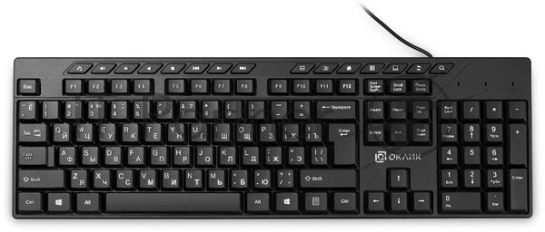 Клавиатура Oklick 125M проводная, USB Type-A, чёрный