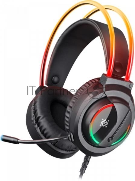 Гарнитура игровая Defender Flame,  для компьютера и игровых консолей, накладные,  черный  [64555]