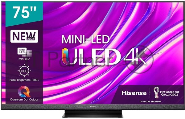 Телевизор Hisense 75" 75U8HQ черный Mini-Led UHD 120Hz Smart TV