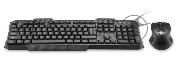 Комплект клавиатура+мышь Oklick 205MK беспроводной, USB, 1600 DPI, чёрный
